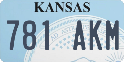 KS license plate 781AKM