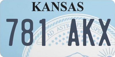 KS license plate 781AKX