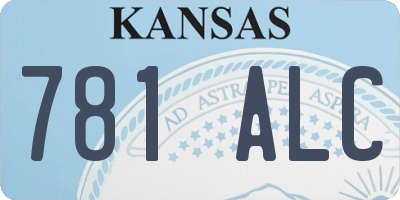 KS license plate 781ALC