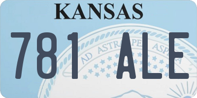 KS license plate 781ALE
