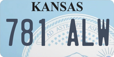 KS license plate 781ALW