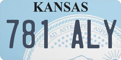 KS license plate 781ALY