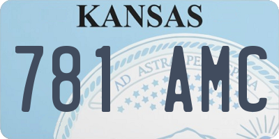 KS license plate 781AMC