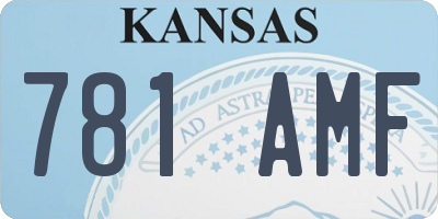 KS license plate 781AMF