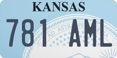 KS license plate 781AML