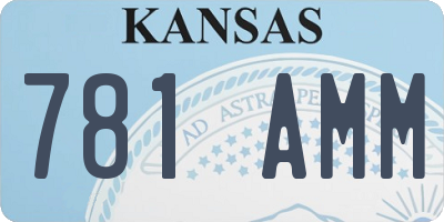 KS license plate 781AMM