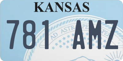 KS license plate 781AMZ