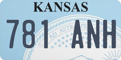KS license plate 781ANH
