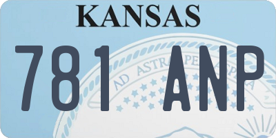 KS license plate 781ANP