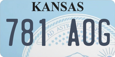 KS license plate 781AOG