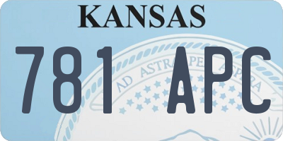 KS license plate 781APC