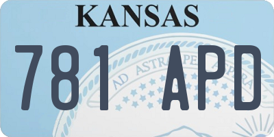 KS license plate 781APD