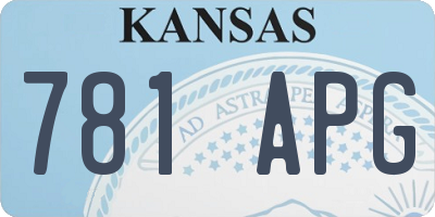 KS license plate 781APG