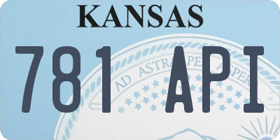 KS license plate 781API