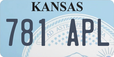 KS license plate 781APL