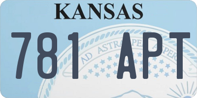 KS license plate 781APT