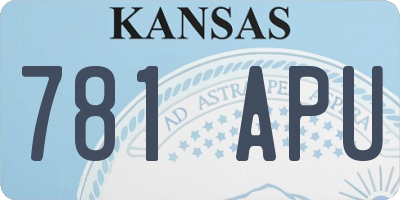 KS license plate 781APU