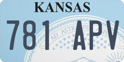 KS license plate 781APV