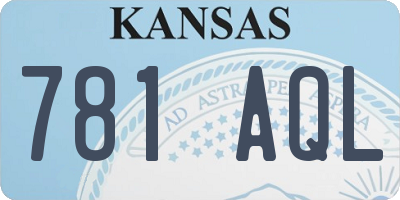 KS license plate 781AQL