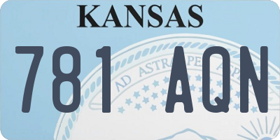 KS license plate 781AQN