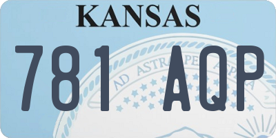 KS license plate 781AQP