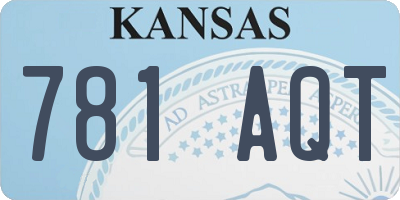 KS license plate 781AQT