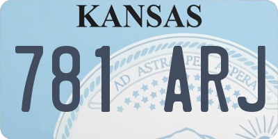 KS license plate 781ARJ
