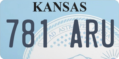 KS license plate 781ARU