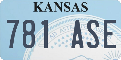 KS license plate 781ASE