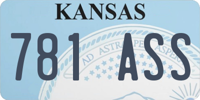 KS license plate 781ASS