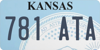 KS license plate 781ATA