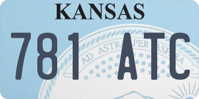 KS license plate 781ATC