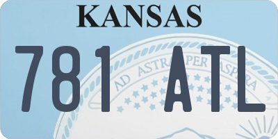 KS license plate 781ATL