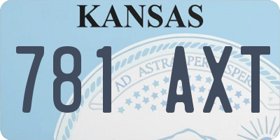 KS license plate 781AXT