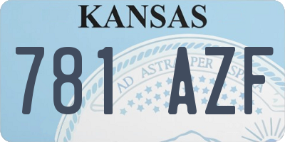 KS license plate 781AZF