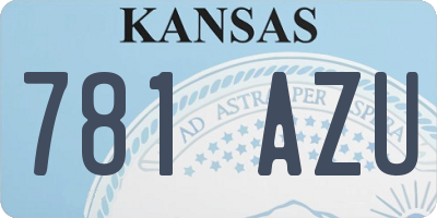 KS license plate 781AZU