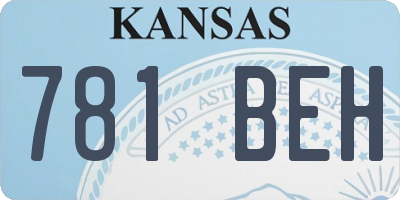 KS license plate 781BEH