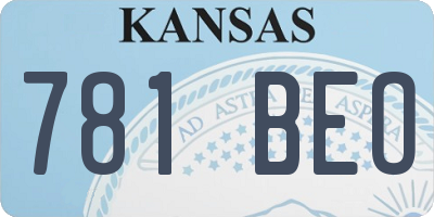 KS license plate 781BEO