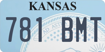 KS license plate 781BMT