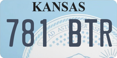 KS license plate 781BTR