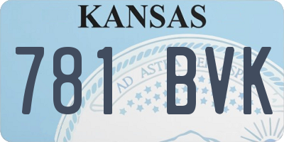 KS license plate 781BVK