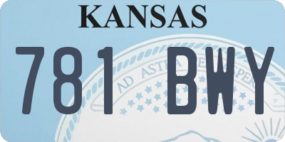 KS license plate 781BWY