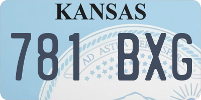 KS license plate 781BXG