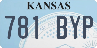 KS license plate 781BYP