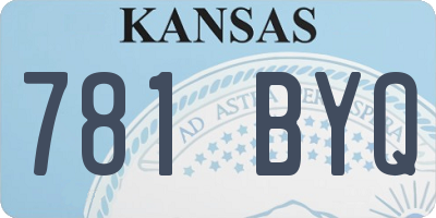 KS license plate 781BYQ