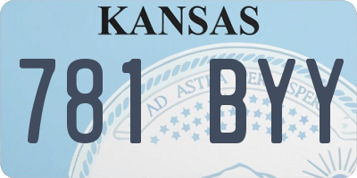 KS license plate 781BYY