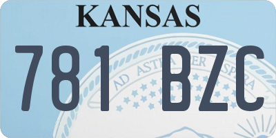 KS license plate 781BZC