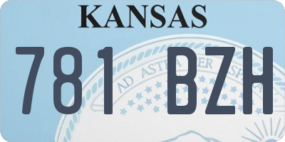 KS license plate 781BZH