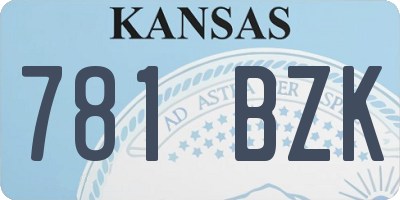 KS license plate 781BZK