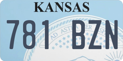 KS license plate 781BZN